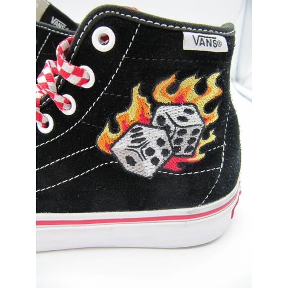 Vans Sk8-Hi Flaming Dice Flaming Four Leaf Clover US Size Mens 5 Womens 6.5 - Picture 4 of 8